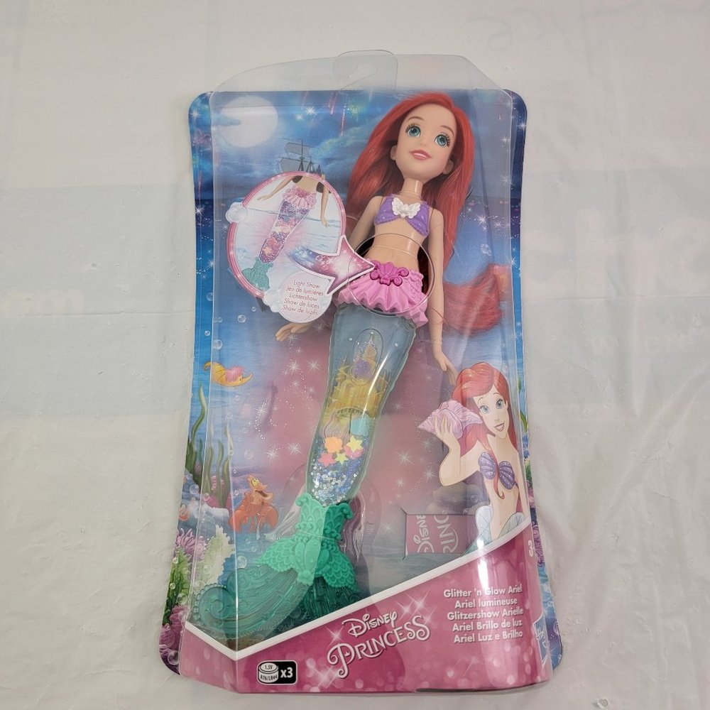 Disney Princess Glitter ‘N’ Glow ARIEL Doll - Hasbro Disney Princess Doll - Picture 8 of 16